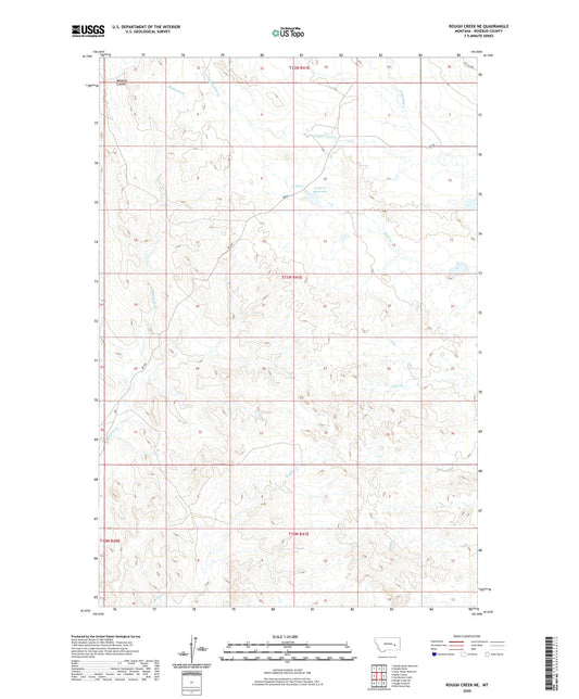 Rough Creek NE Montana US Topo Map Image
