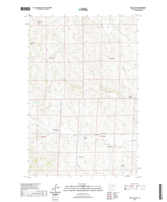 Searl Coulee Montana US Topo Map Image