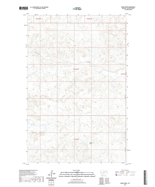 Shade Creek Montana US Topo Map Image