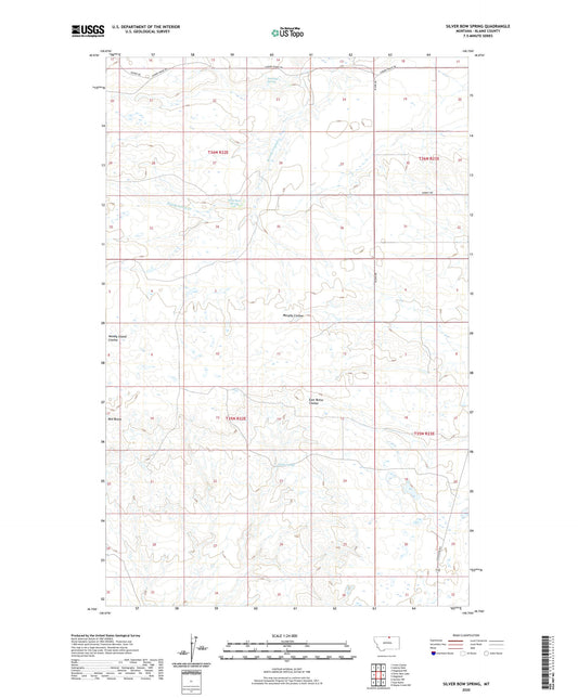 Silver Bow Spring Montana US Topo Map Image