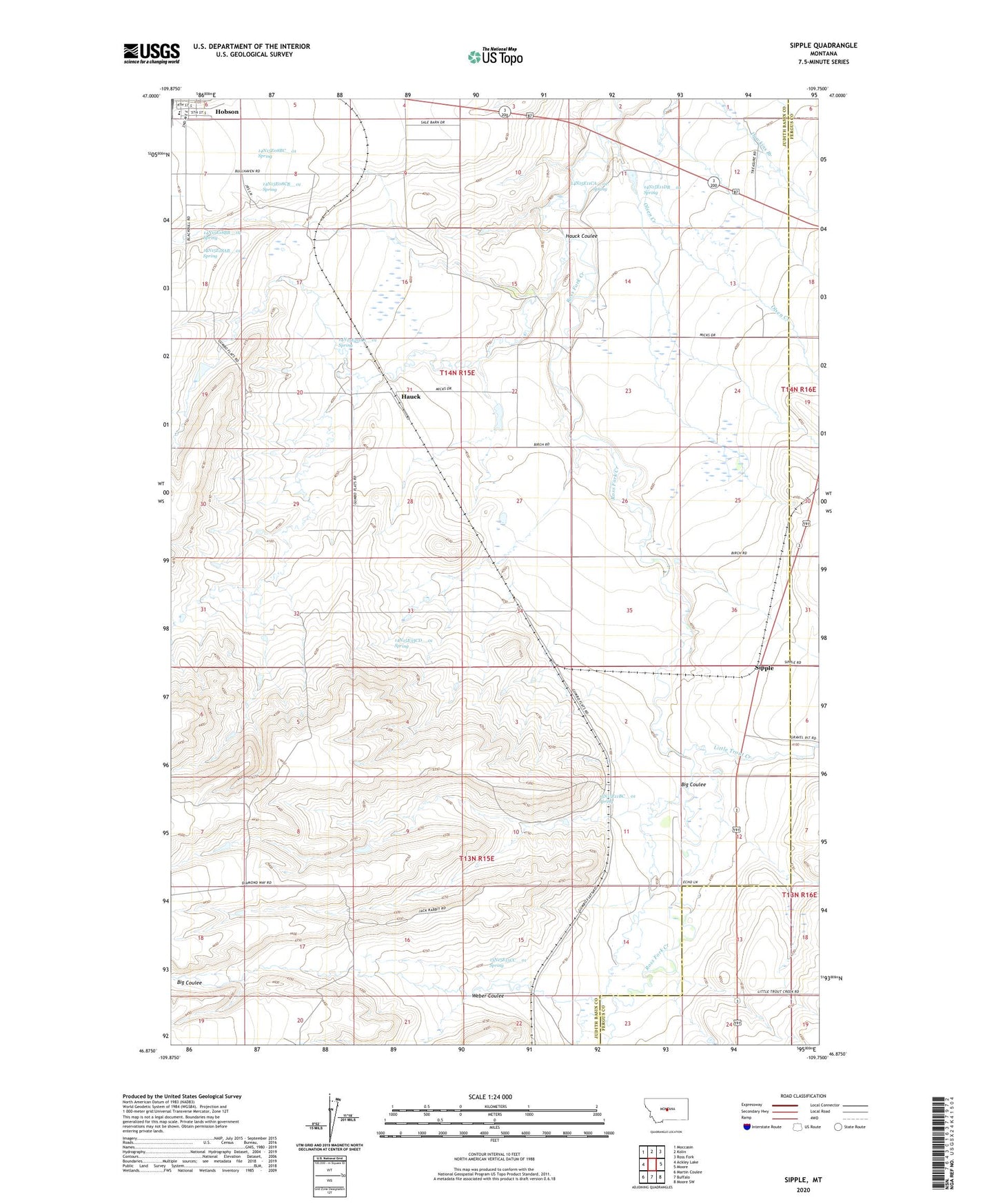 Sipple Montana US Topo Map Image