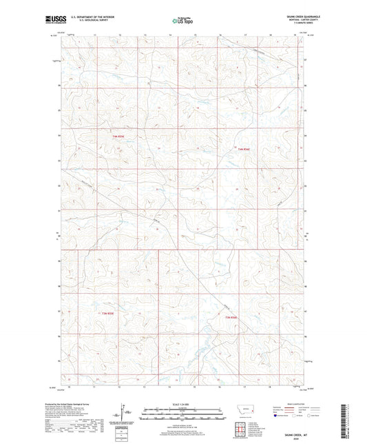 Skunk Creek Montana US Topo Map Image
