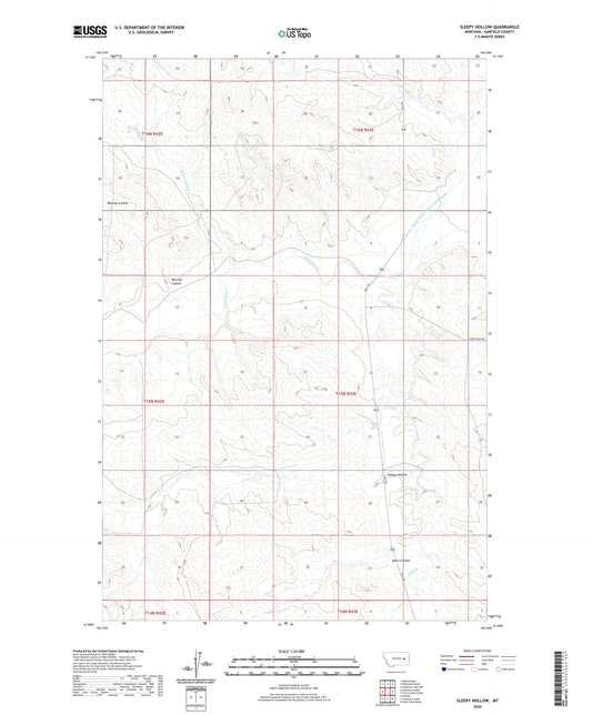 Sleepy Hollow Montana US Topo Map Image
