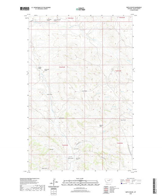 Smith Coulee Montana US Topo Map Image