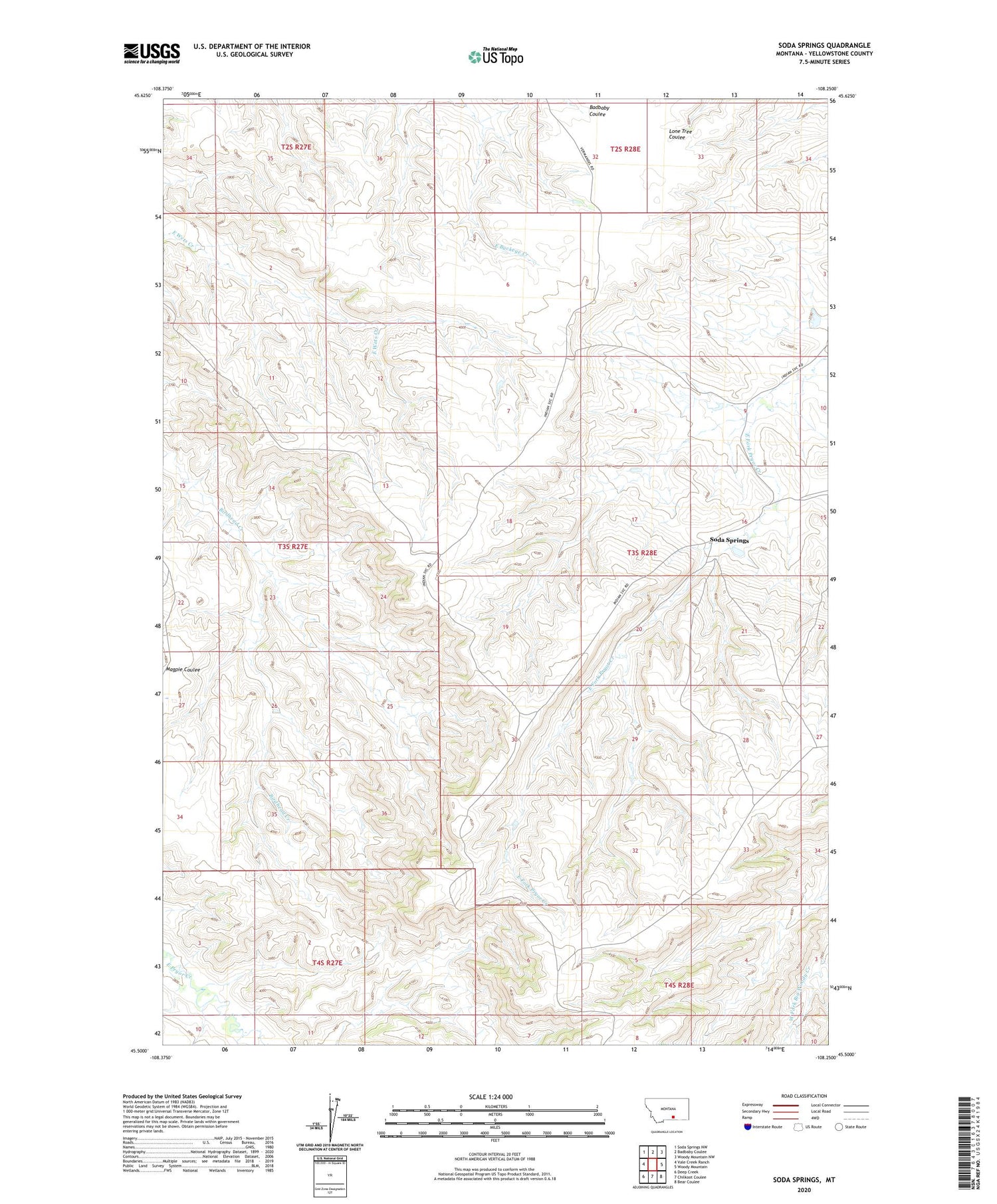Soda Springs Montana US Topo Map Image