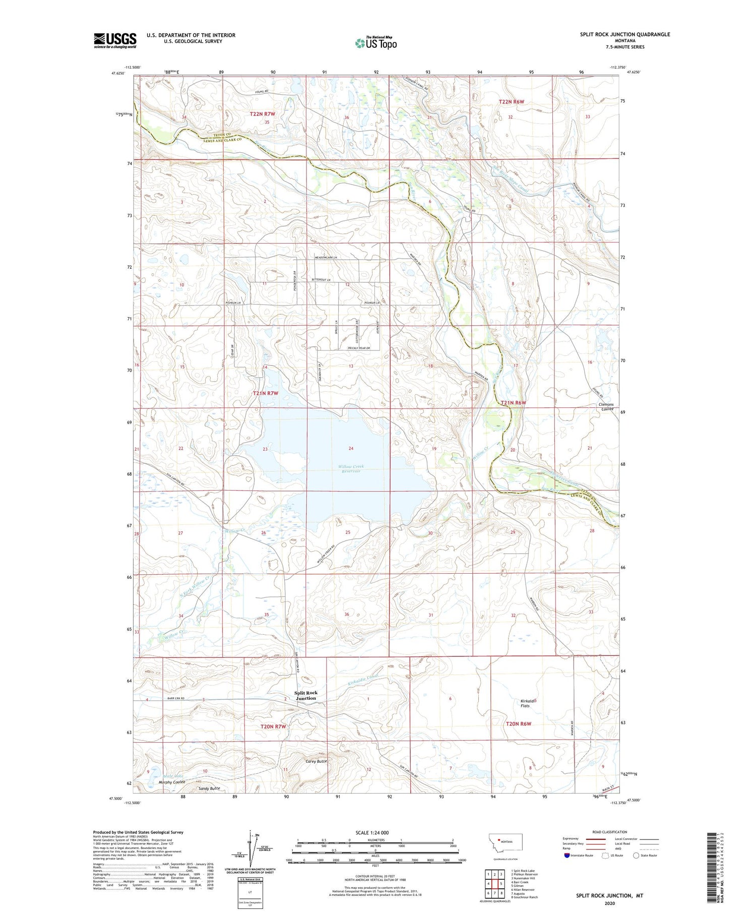 Split Rock Junction Montana US Topo Map Image