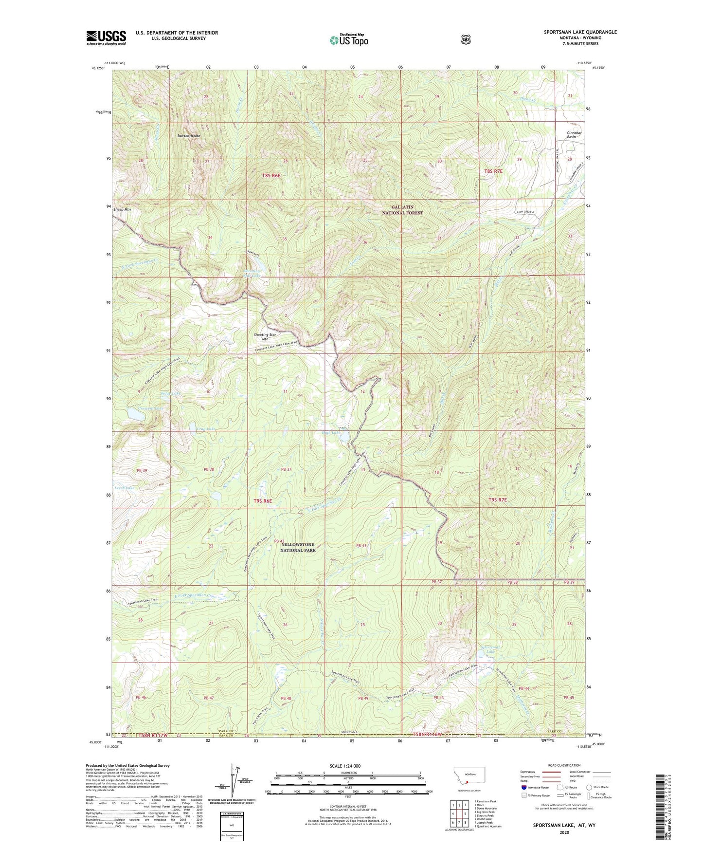 Sportsman Lake Montana US Topo Map Image
