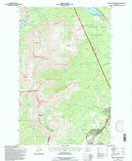Classic USGS Dancing Lady Mountain Montana 7.5'x7.5' Topo Map Image