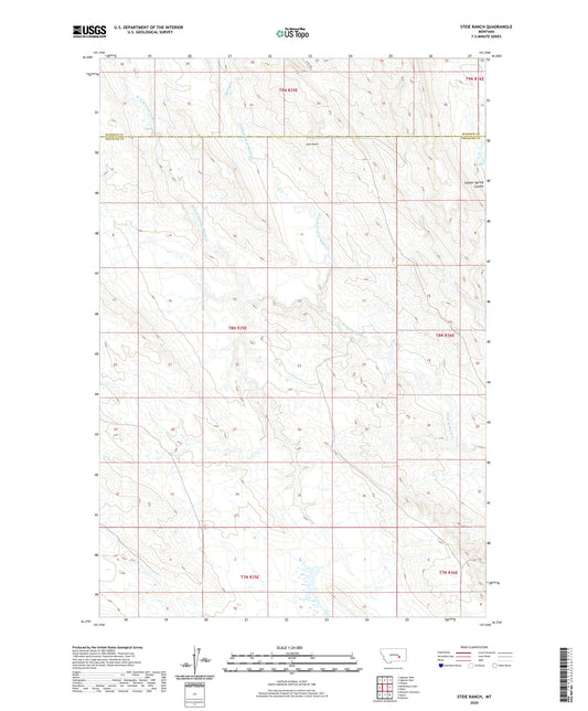 Steie Ranch Montana US Topo Map Image