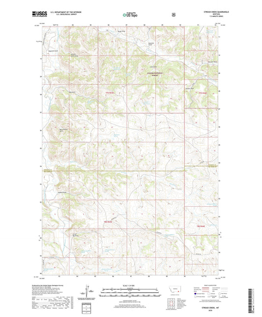 Stroud Creek Montana US Topo Map Image