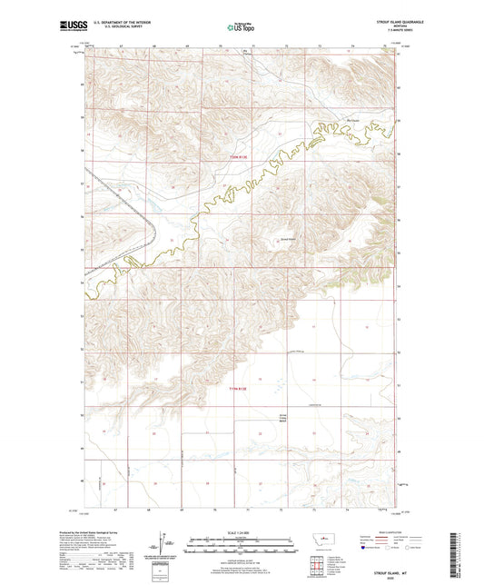 Strouf Island Montana US Topo Map Image