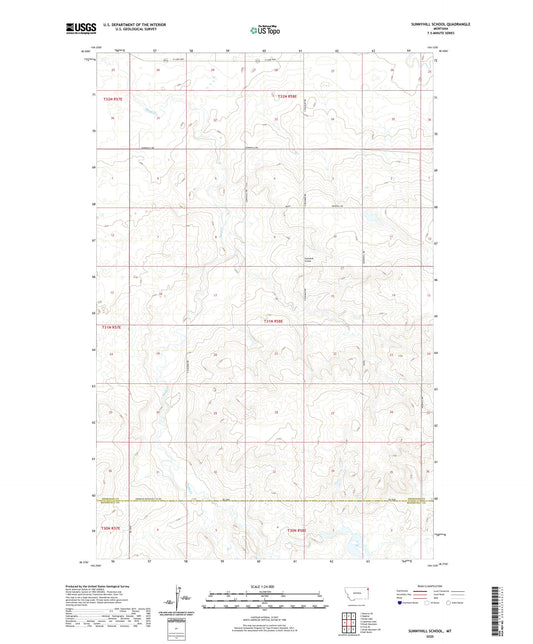 Sunnyhill School Montana US Topo Map Image