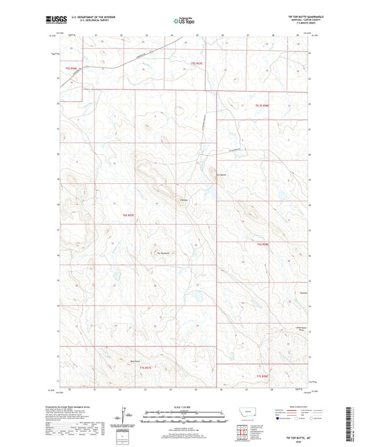 Tip Top Butte Montana US Topo Map Image