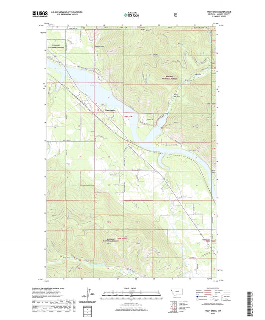 Trout Creek Montana US Topo Map Image