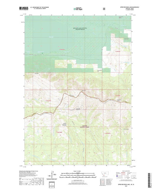 Upper Red Rock Lake Montana US Topo Map Image