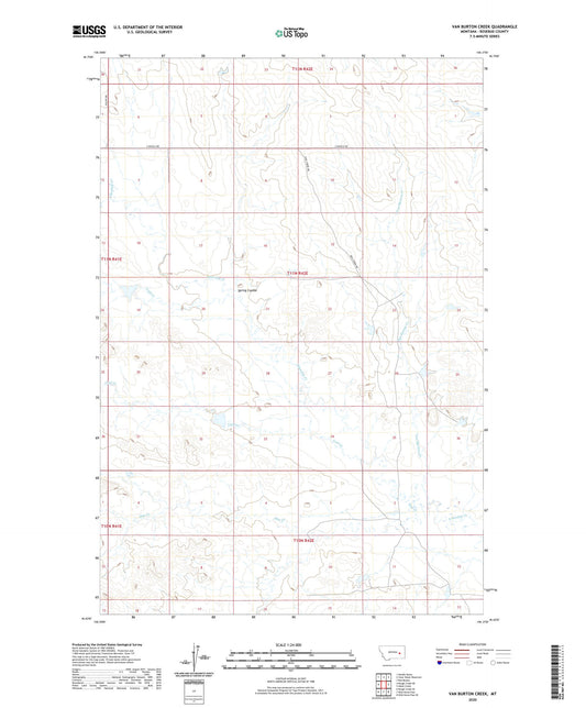 Van Burton Creek Montana US Topo Map Image