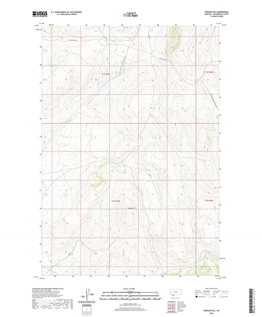 Vinegar Hill Montana US Topo Map Image