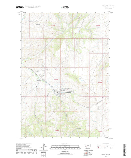 Virginia City Montana US Topo Map Image