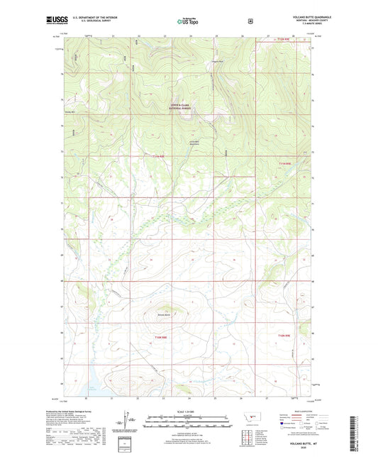 Volcano Butte Montana US Topo Map Image