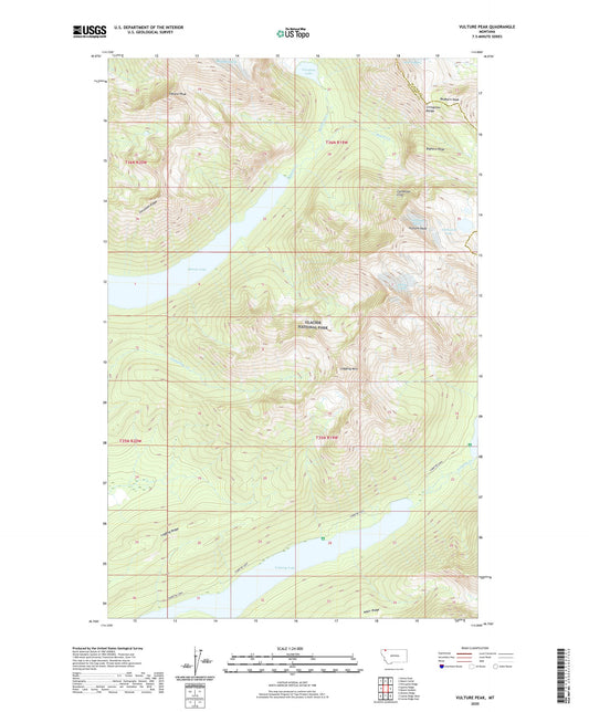 Vulture Peak Montana US Topo Map Image