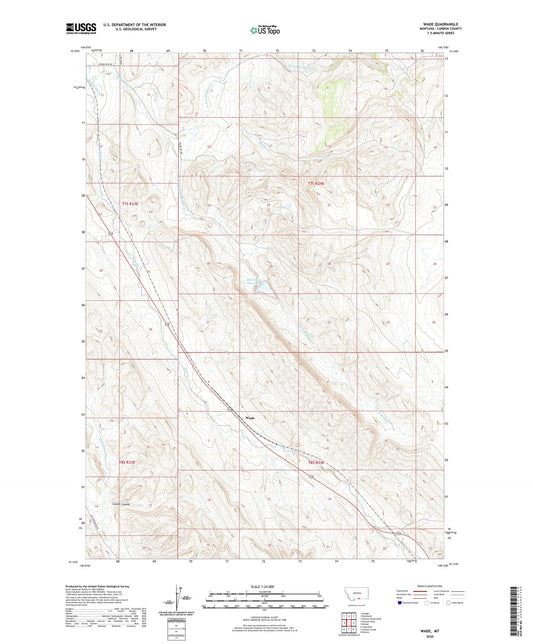 Wade Montana US Topo Map Image