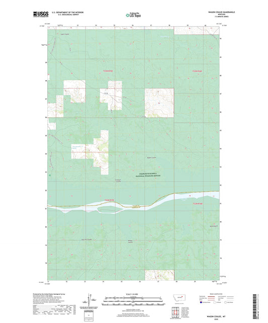 Wagon Coulee Montana US Topo Map Image