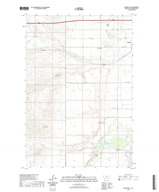 Walker Hill Montana US Topo Map Image