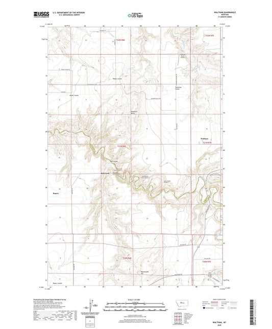 Waltham Montana US Topo Map Image