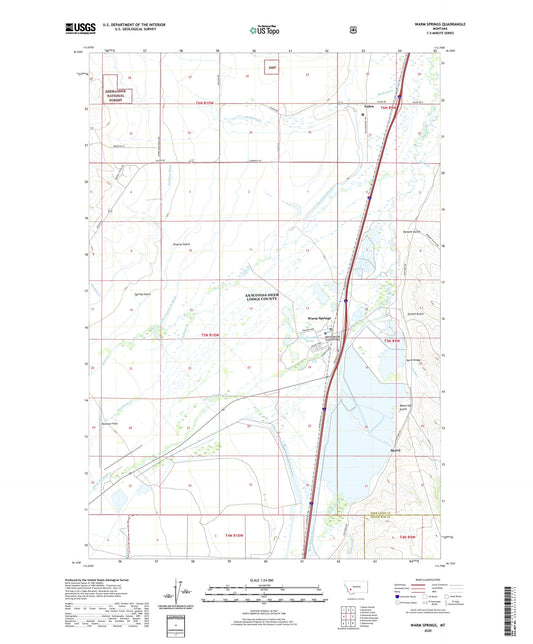 Warm Springs Montana US Topo Map Image