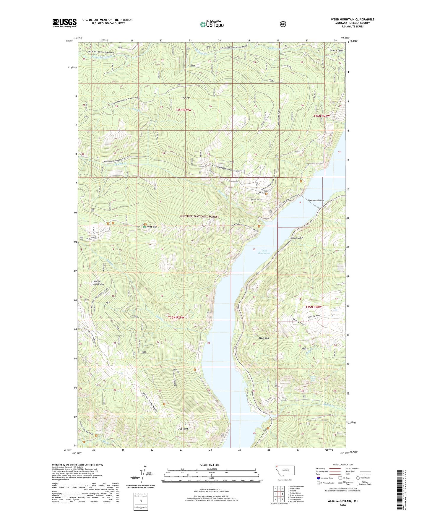 Webb Mountain Montana US Topo Map Image