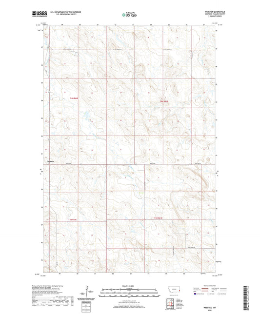 Webster Montana US Topo Map Image