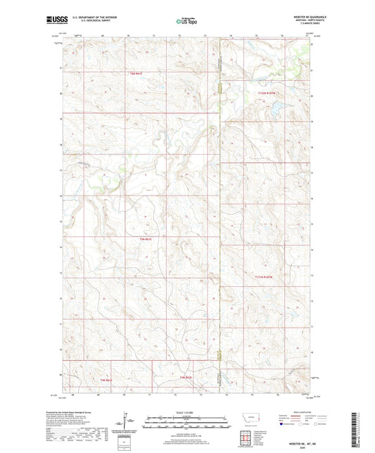 Webster NE Montana US Topo Map Image