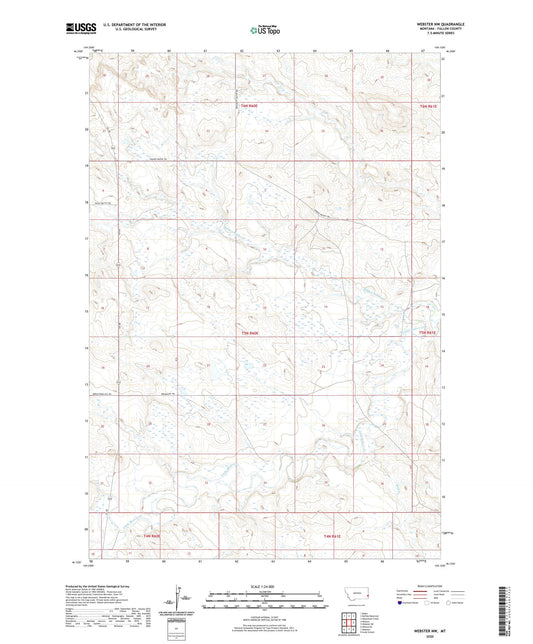 Webster NW Montana US Topo Map Image