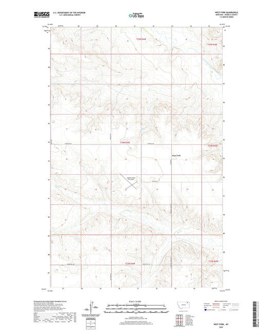 West Fork Montana US Topo Map Image