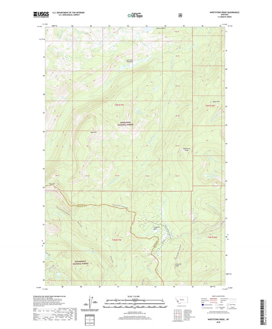 Whetstone Ridge Montana US Topo Map Image