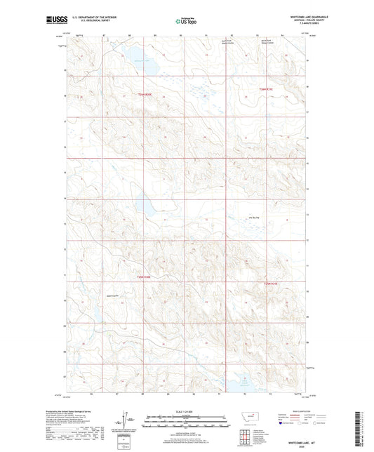 Whitcomb Lake Montana US Topo Map Image
