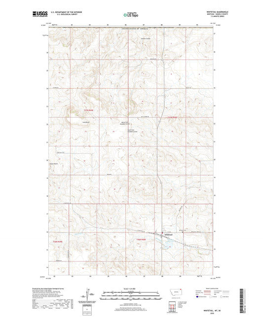 Whitetail Montana US Topo Map Image