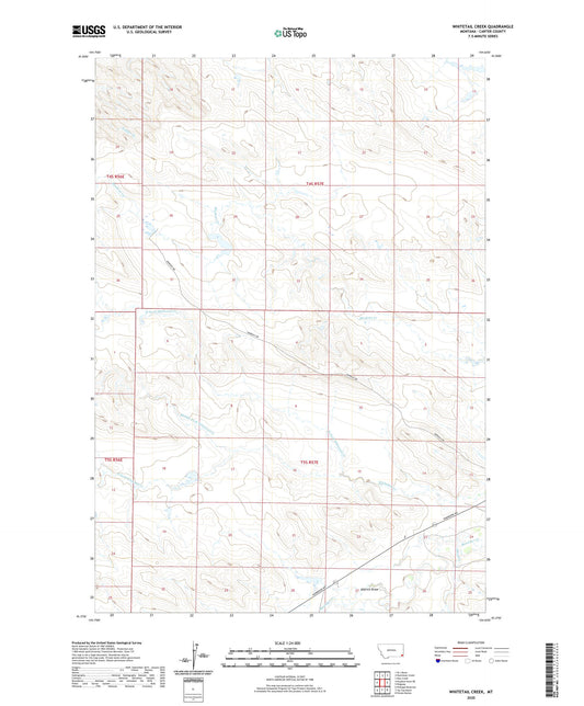 Whitetail Creek Montana US Topo Map Image