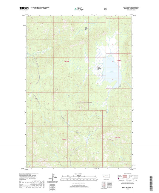 Whitetail Peak Montana US Topo Map Image