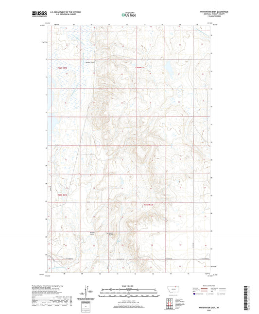 Whitewater East Montana US Topo Map Image
