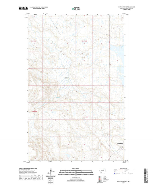 Whitewater West Montana US Topo Map Image