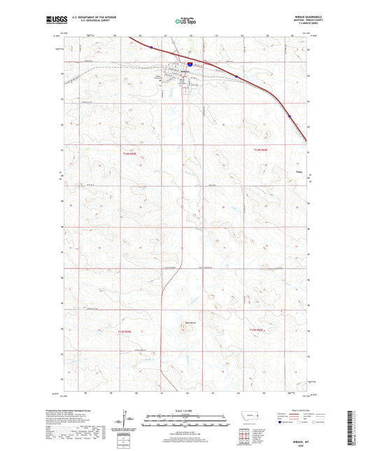 Wibaux Montana US Topo Map Image