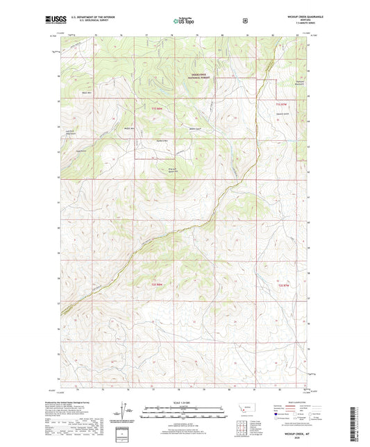 Wickiup Creek Montana US Topo Map Image