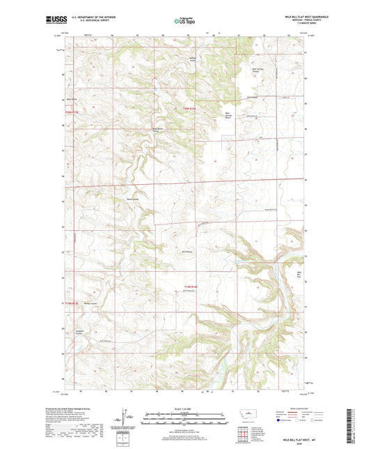 Wild Bill Flat West Montana US Topo Map Image
