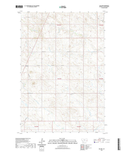 Willard Montana US Topo Map Image