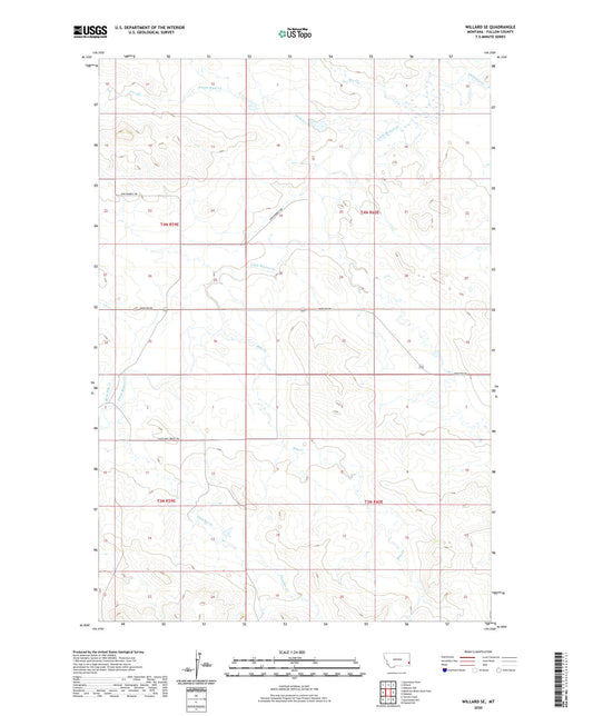 Willard SE Montana US Topo Map Image