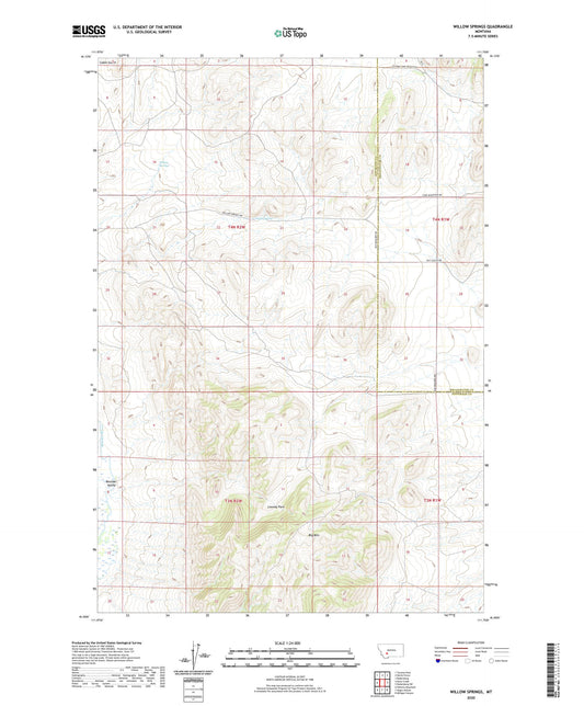 Willow Springs Montana US Topo Map Image