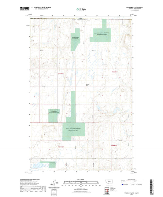 Willshaw Flats Montana US Topo Map Image