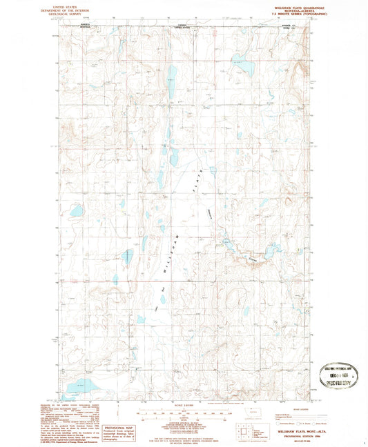 Classic USGS Willshaw Flats Montana 7.5'x7.5' Topo Map Image
