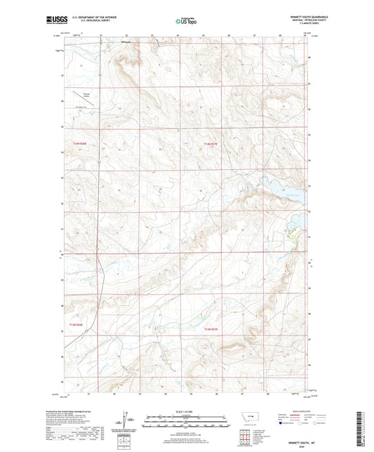 Winnett South Montana US Topo Map Image